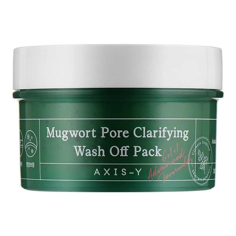 Маска очищаюча з екстрактом полину - AXIS-Y Mugwort Pore Clarifying Wash Off Pack, 100 мл - фото N1