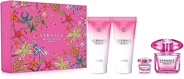 Набір парфумований для жінок - Versace Bright Crystal Absolu, edp/90ml + b/lot/100ml + edp/5ml + sh/gel/100ml - фото N1