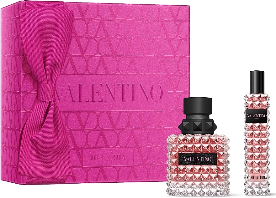 Набор парфюмированный для женщин - Valentino Donna Born in Roma, edp/50ml + edp/15ml - фото N1