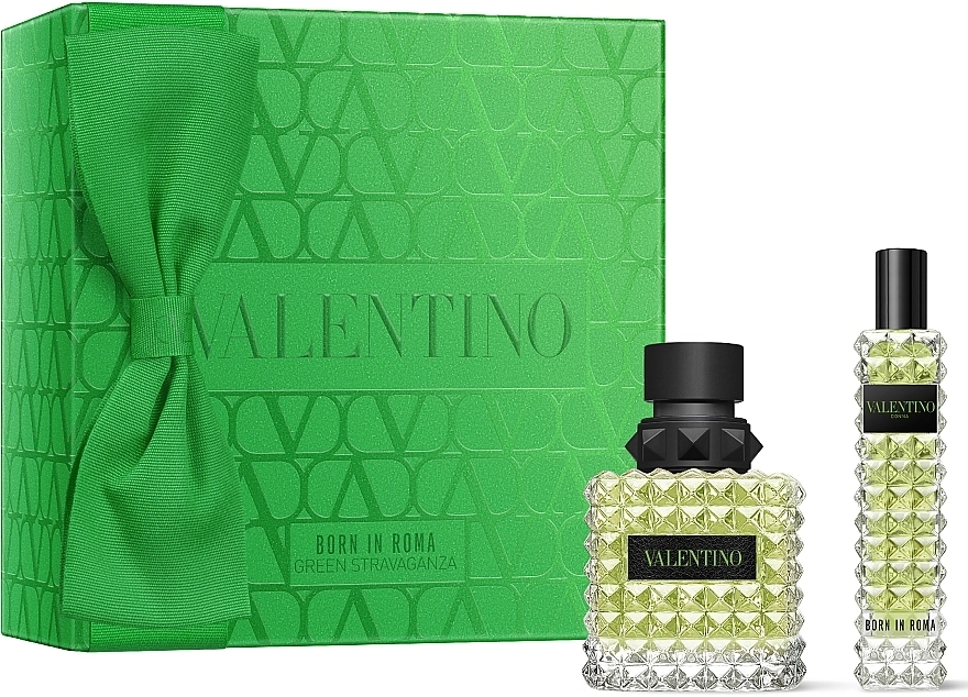 Набір парфумований для жінок - Valentino Born in Roma Donna Green Stravaganza, edp/50ml + edp/15ml - фото N1