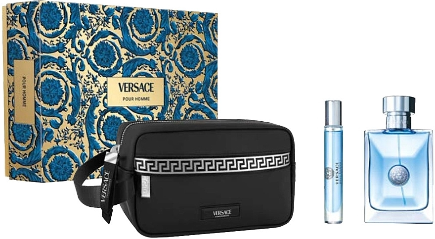 Парфумований набір для чоловіків - Versace Pour Homme, edt/100ml + edt/10ml + косметичка - фото N1