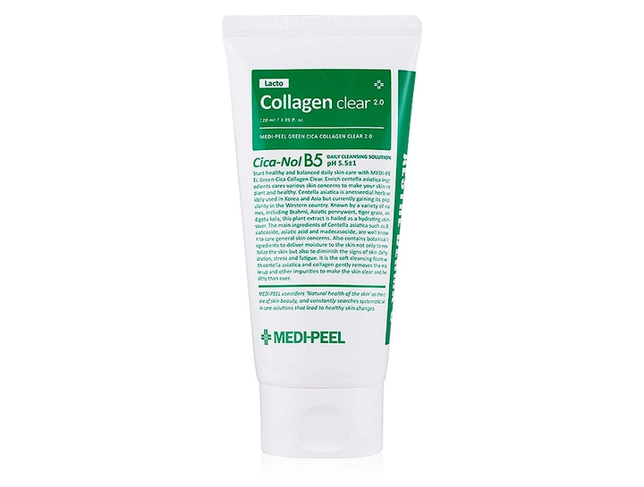 Пенка для умывания с коллагеном и центеллой для проблемной кожи - Medi peel GREEN CICA COLLAGEN CLEAR 2.0, 120 мл - фото N2