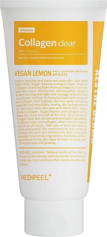 Осветляющая гель-пенка для лица с коллагеном и витаминами - Medi peel Vegan Vitamin Collagen Clear, 120 мл - фото N1