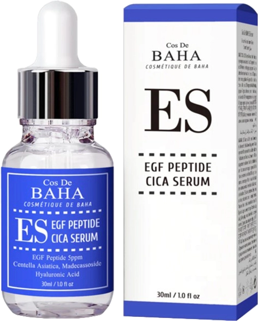 Регенеруюча сироватка з фактором росту - Cos De Baha ES EGF Peptide Cica Serum, 30 мл - фото N1