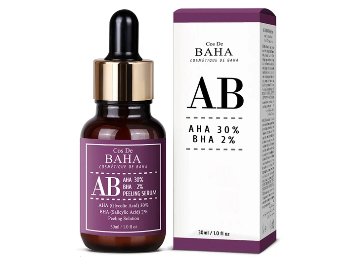 Пилинг-сыворотка с гликолевой и салициловой кислотами - Cos De Baha AB AHA 30% BHA 2% Peeling Serum, 30 мл - фото N1