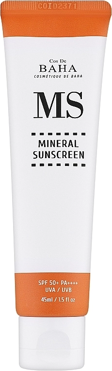 Мінеральний сонцезахисний крем - Cos De Baha MS Mineral Sunscreen, 45 мл - фото N2