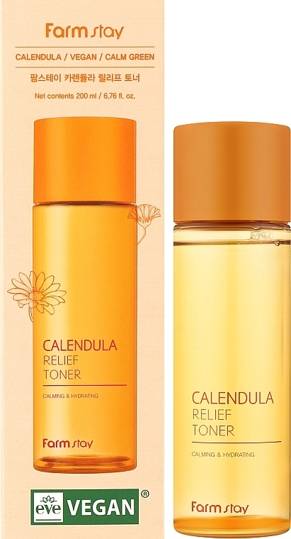 Тонер для обличчя з календулою - FarmStay Calendula Relief Toner, 200 мл - фото N2
