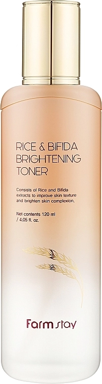 Тонер для лица с рисом и бифидобактериями - FarmStay Rice & Bifida Brightening Toner, 120 мл - фото N2