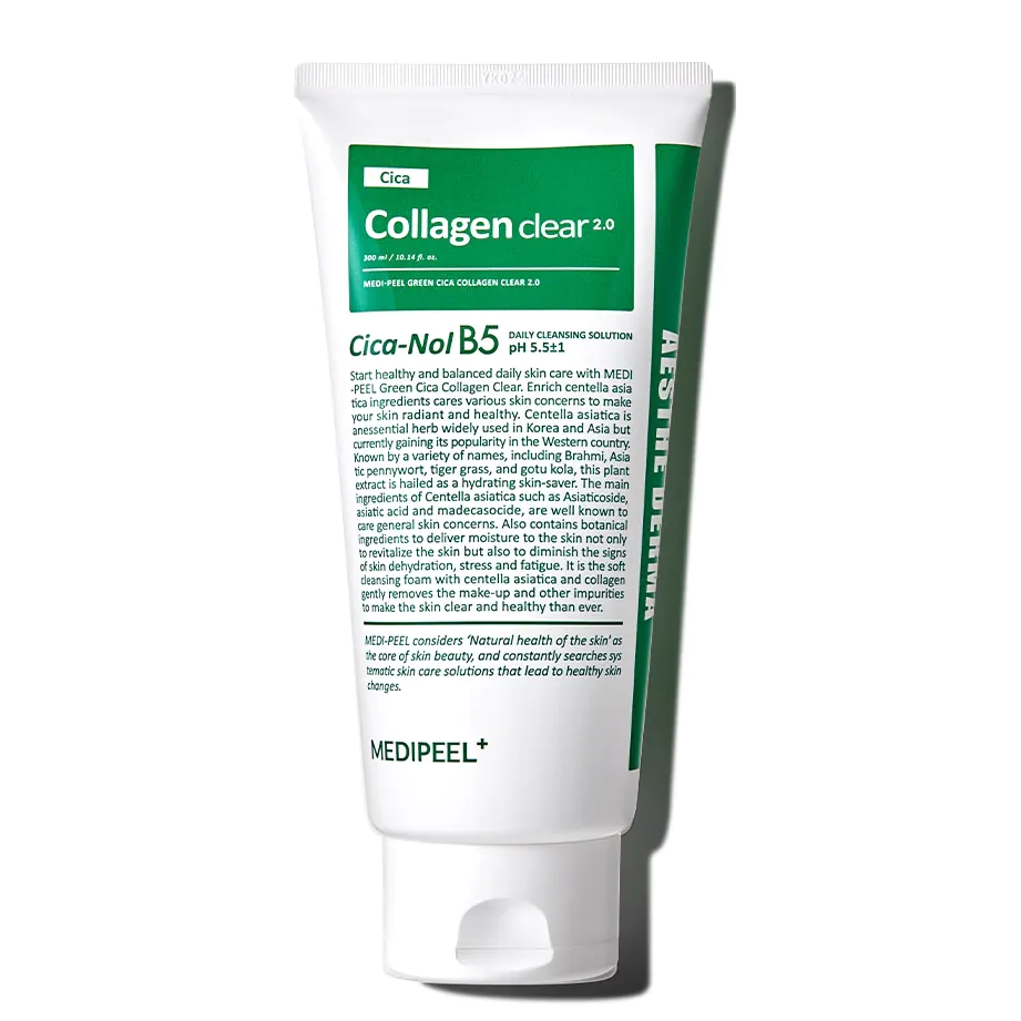 Пенка для умывания с коллагеном и центеллой для проблемной кожи - Medi peel GREEN CICA COLLAGEN CLEAR 2.0, 120 мл - фото N1