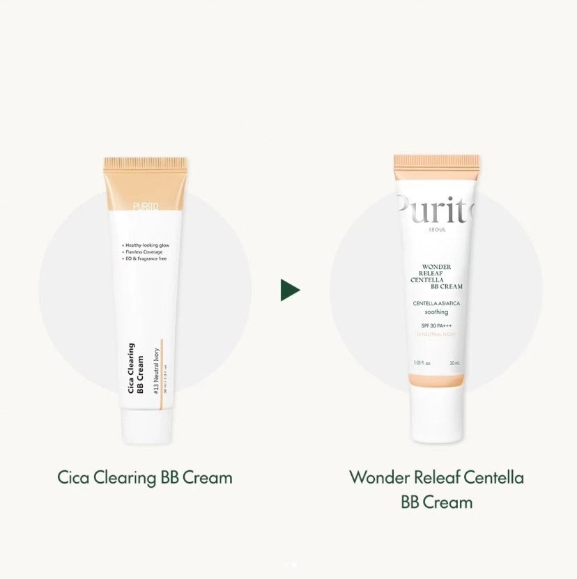 ВВ-крем с экстрактом центеллы - PURITO Seoul Wonder Releaf Centella BB Cream, №13 Neutral Ivory, 1 мл (пробник) - фото N3