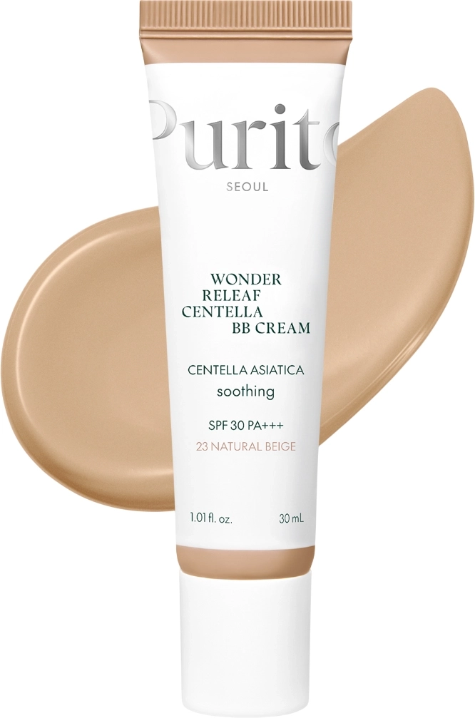 ВВ-крем с экстрактом центеллы - PURITO Seoul Wonder Releaf Centella BB Cream, №23 Natural Beige, 1 мл (пробник) - фото N2