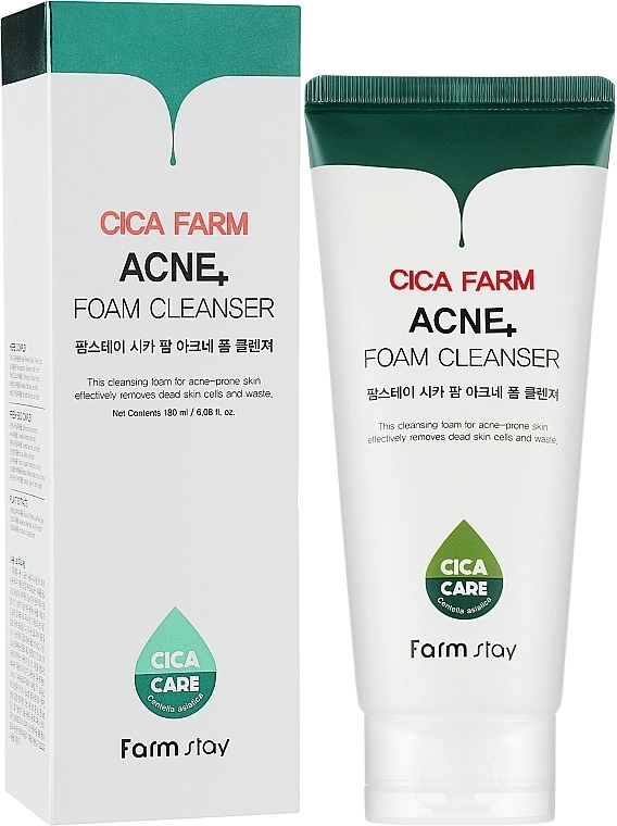 Очищающая пенка для проблемной кожи - FarmStay Farm Acne Foam Cleanser, 180 мл - фото N2