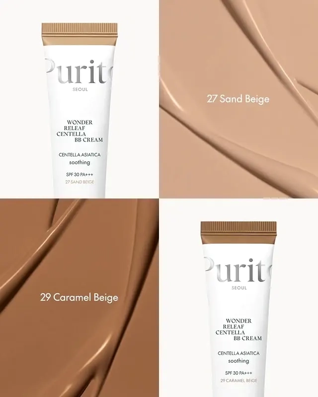 ПРОБНИК ВВ-крем с экстрактом центеллы - PURITO Seoul Wonder Releaf Centella BB Cream, №21 Light Beige, 1 мл - фото N7