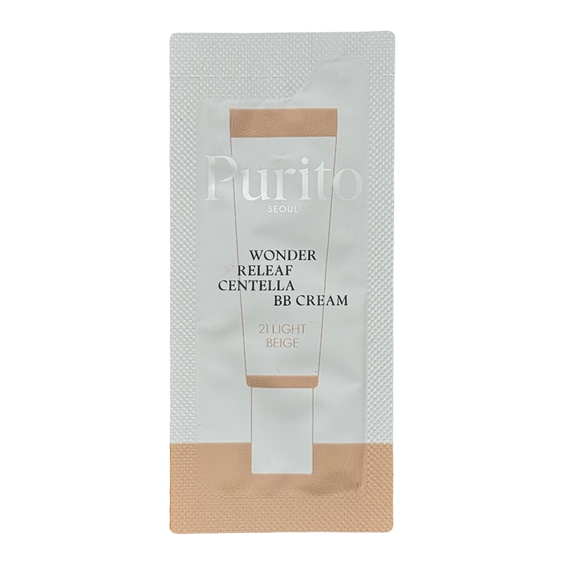 ПРОБНИК ВВ-крем с экстрактом центеллы - PURITO Seoul Wonder Releaf Centella BB Cream, №21 Light Beige, 1 мл - фото N1