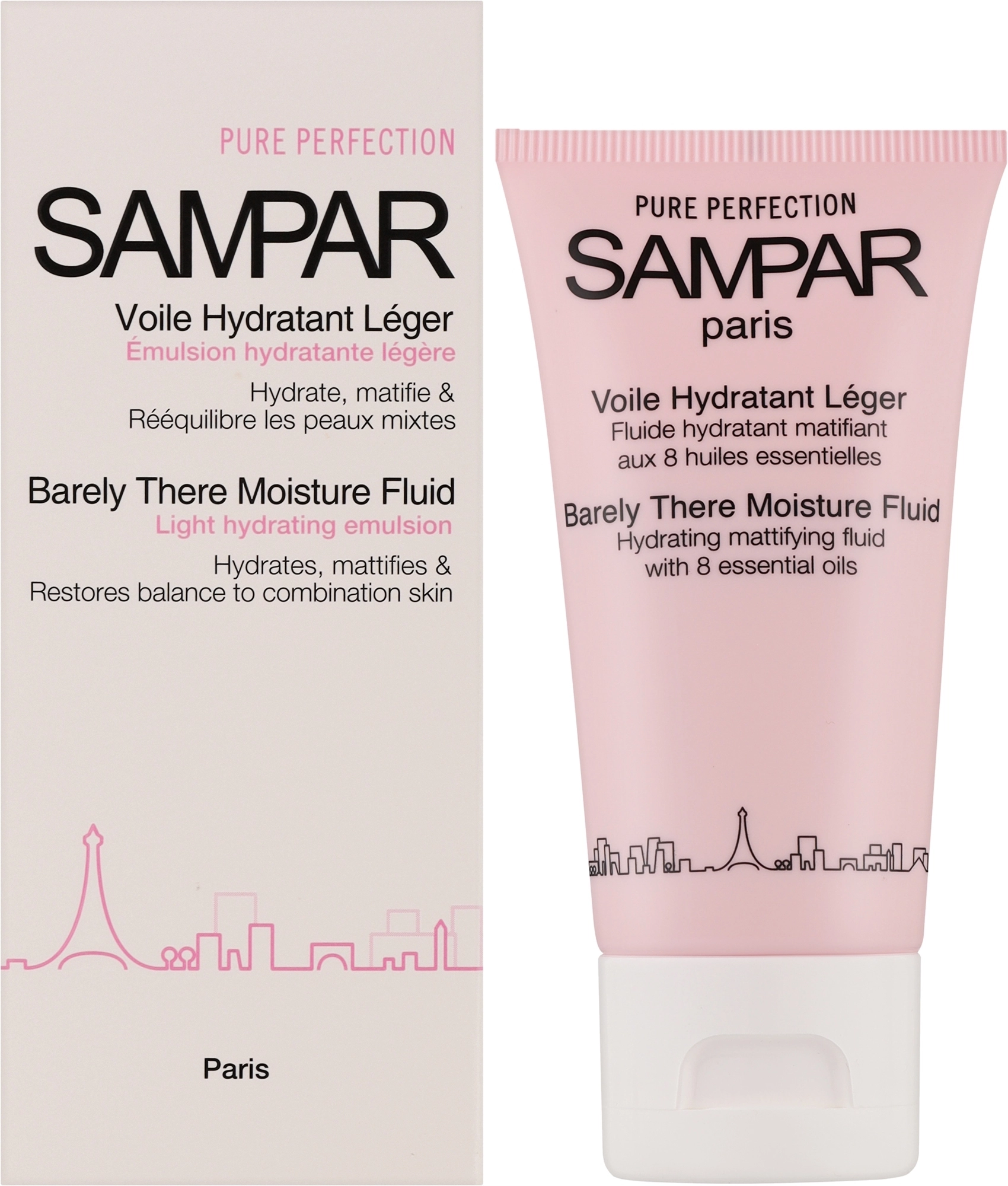 Флюїд для жирної та комбінованої шкіри - Sampar Barely There Moisture Fluid, 50 мл - фото N1