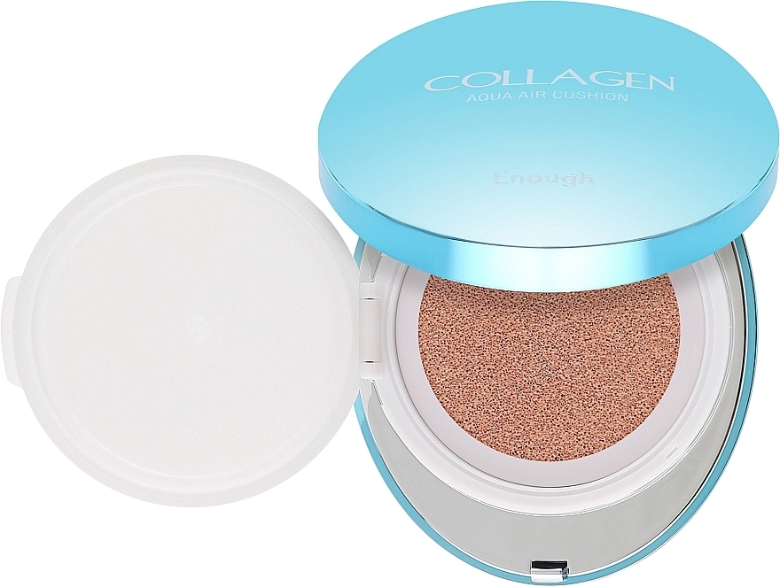 Увлажняющий кушон с коллагеном - Enough Collagen Aqua Air Cushion, 13 - Light Beige - фото N1