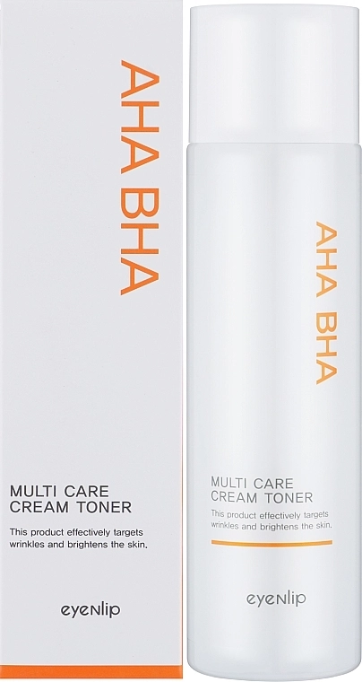 Крем-тонер для обличчя 2 в 1 з кислотами - Eyenlip Aha & Bha Multi Care Cream & Toner, 200 мл - фото N1