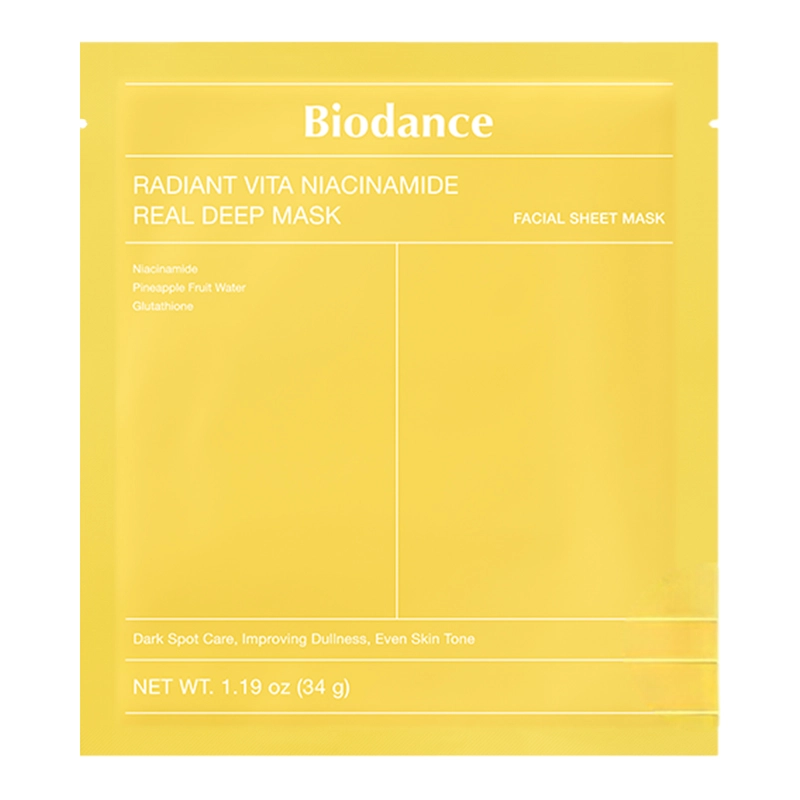 Освітлююча гідрогелева маска з вітаміном С та ніацинамідом - BIODANCE Radiant Vita Niacinamide Real Deep Mask, 1 шт - фото N1