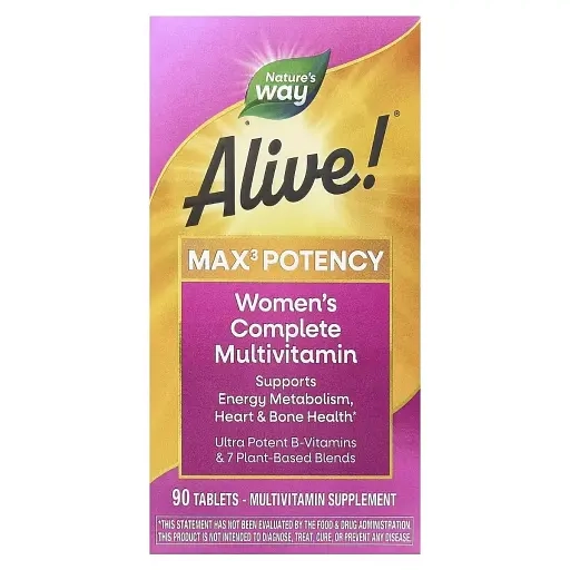 Мультивітаміни для жінок - Nature's Way Alive! Max3 Potency Women's Complete Multivitamin, 90 таблеток - фото N2