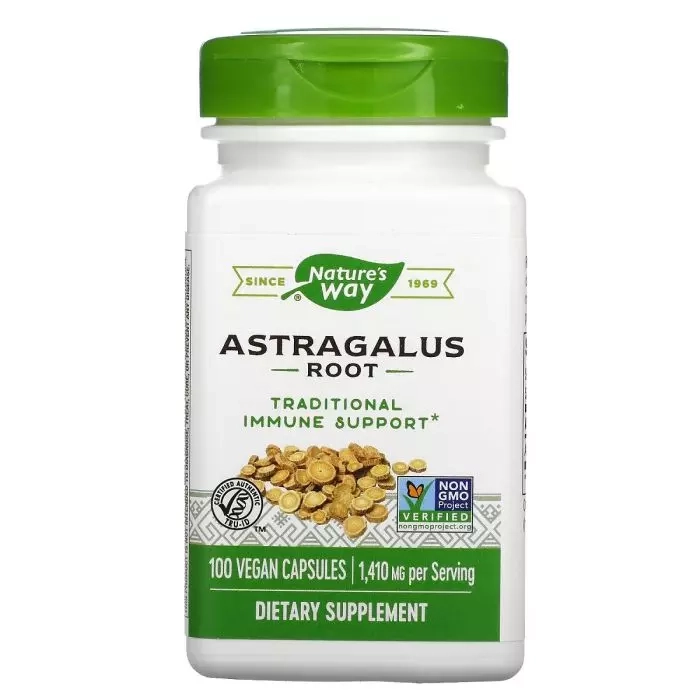 Пищевая добавка в капсулах Корень Астрагала - Nature's Way Astragalus Root, 470 mg, 100 капсул - фото N1