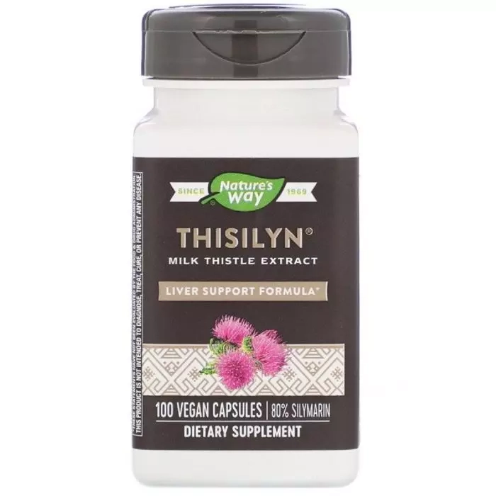 Формула підтримки печінки з Розторопшею - Nature's Way Thisilyn Milk Thistle Liver Support Formula, 100 вегетаріанських капсул - фото N1