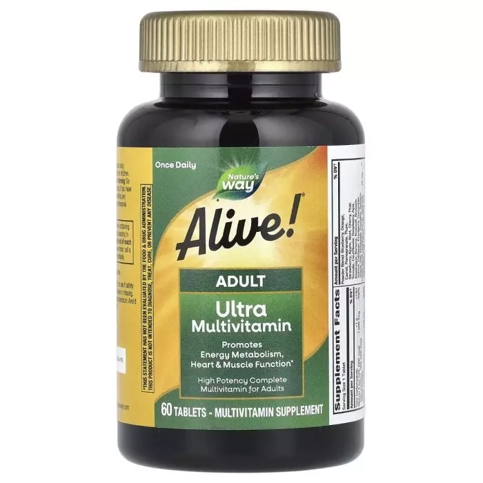 Мультивитамины для взрослых - Nature's Way Alive! Adult Ultra Potency Complete Multivitamin, 60 Таблеток - фото N1