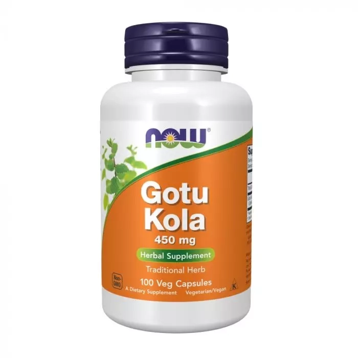 Готу Кола - Now Foods Gotu Kola, 450 мг, 100 веганских капсул - фото N1