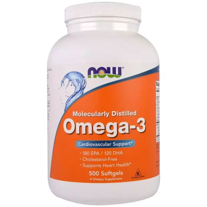 Омега-3 - Now Foods Omega-3, 1000мг, 500 желатинових капсул - фото N1