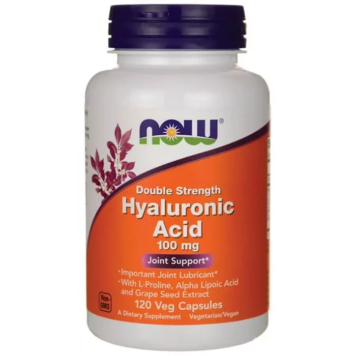 Гіалуронова кислота - Now Foods Hyaluronic Acid, 100 мг, 120 веганських капсул - фото N1