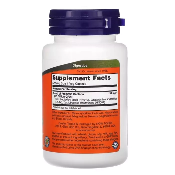 Пробиотики для женщин - Now Foods Woman's Probiotic 20 Billion, 20 млрд КУО, 50 вегетарианских капсул - фото N2