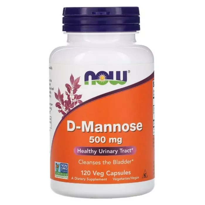 D-Маноза - Now Foods D-Mannose, 500мг, 120 вегетаріанських капсул - фото N1
