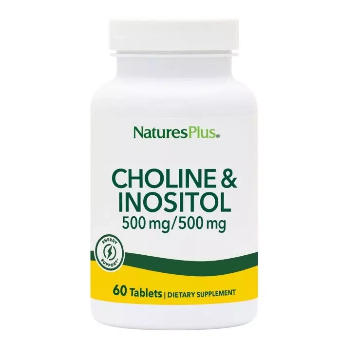 Холин и инозитол - NaturesPlus Choline & Inositol, 60 таблеток - фото N1