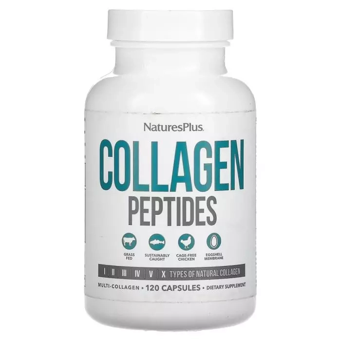 Колагенові пептиди - NaturesPlus Collagen Peptides, 120 капсул - фото N1