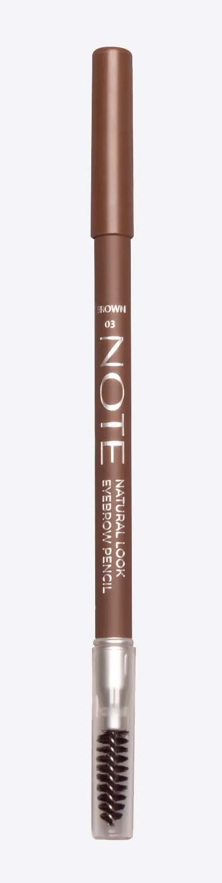 Олівець для брів - Note Natural Look Eyebrow Pencil, 03 - Brown - фото N2