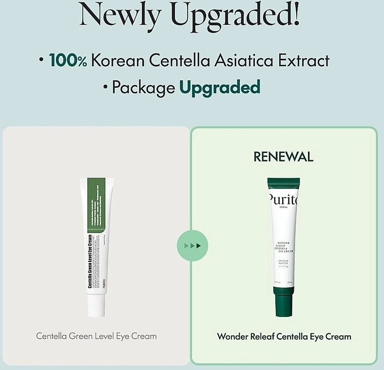 Успокаивающий крем для век с центеллой - PURITO Centella Green Level Eye Cream, 30 мл - фото N2
