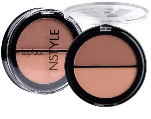 Перламутровые румяна для лица - TopFace Instyle Twin Blush On, 007 - фото N1