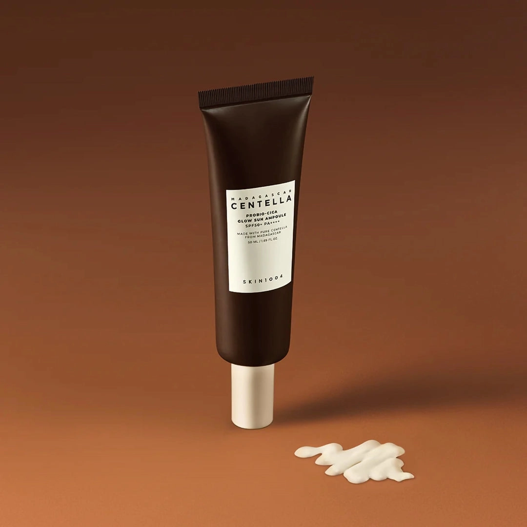 Солнцезащитная восстанавливающая сыворотка - SKIN1004 Madagascar Centella Probio-Cica Glow Sun Ampoule SPF50, 50 мл - фото N2