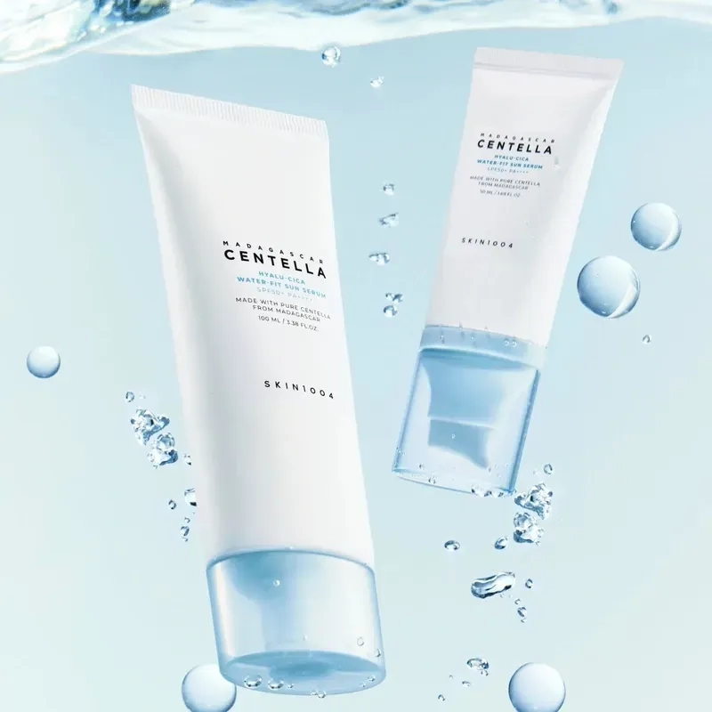 Солнцезащитная сыворотка - SKIN1004 Madagascar Centella Hyalu-Cica Water-Fit Sun Serum SPF50+ PA++++, 100 мл - фото N2