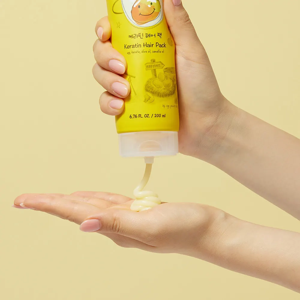 Кератинова маска для пошкодженого волосся - Daeng Gi Meo Ri Egg Planet Keratin Hair Pack, 200 мл - фото N4