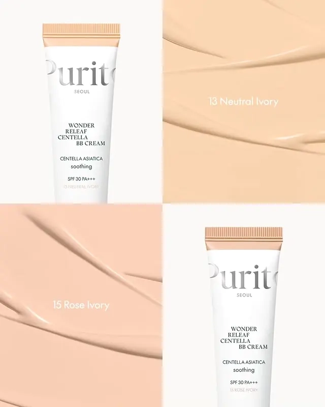 Набор пробников ВВ-крем с экстрактом центеллы - PURITO Seoul Wonder Releaf Centella BB Cream, №13+№21+№23, 3 мл - фото N4