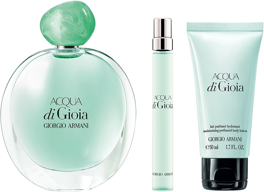 Набір для жінок парфумований - Giorgio Armani Acqua di Gioia, edp/100 мл + edp/15 мл + body lot/50 мл - фото N2