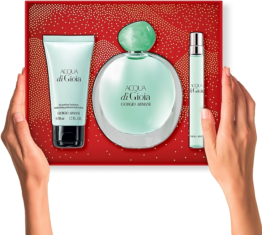 Набір для жінок парфумований - Giorgio Armani Acqua di Gioia, edp/100 мл + edp/15 мл + body lot/50 мл - фото N3