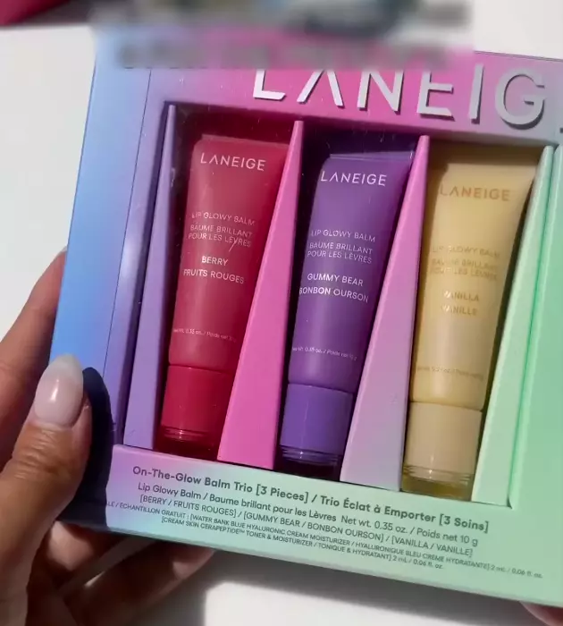 Набір бальзамів для губ Laneige Lip Glowy Balm Trio Set