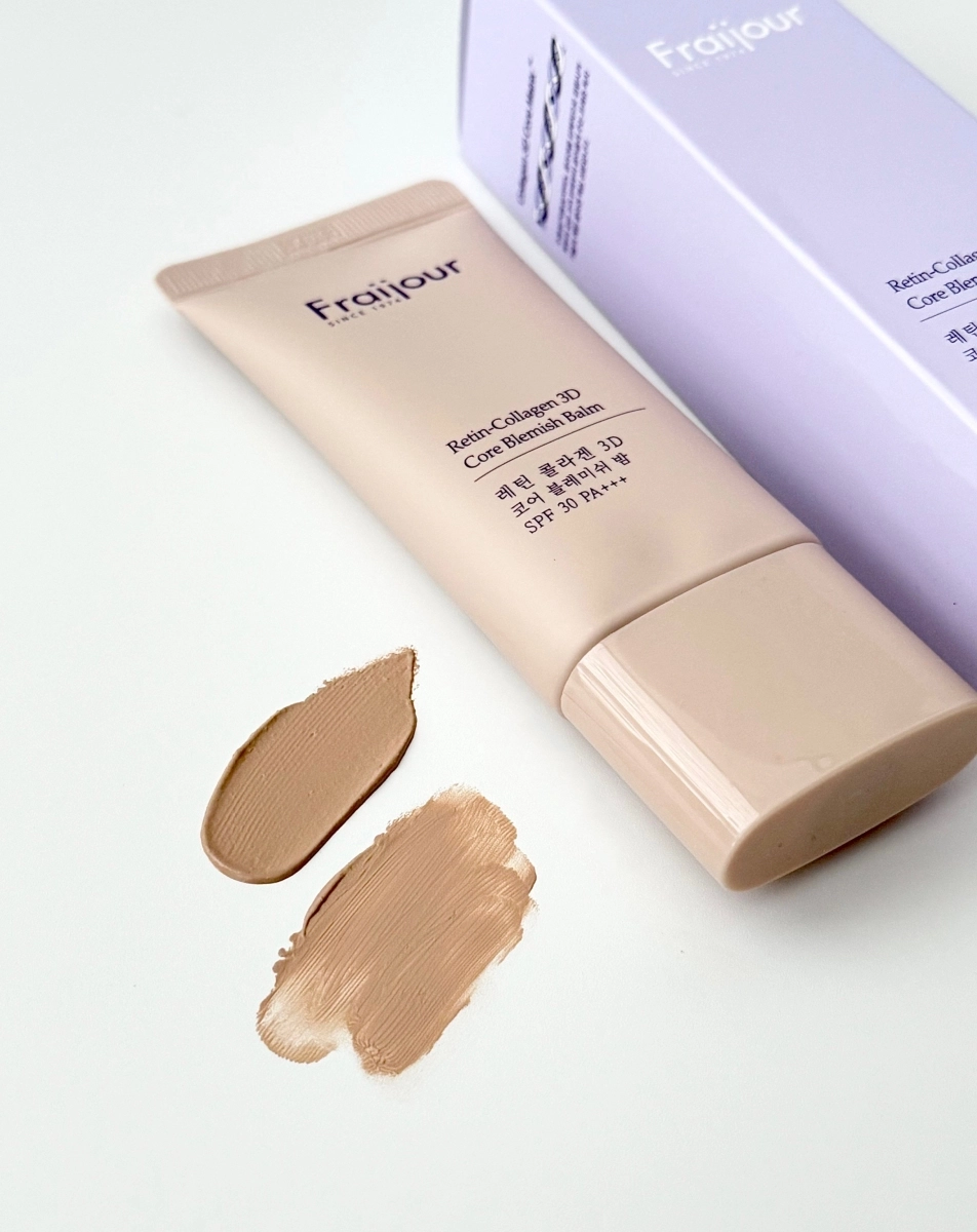 Лёгкий ВВ-крем с коллагеном и ретинолом - Fraijour Retin-Collagen 3D Core Blemish Balm SPF 30 PA+++, 2 мл - фото N4