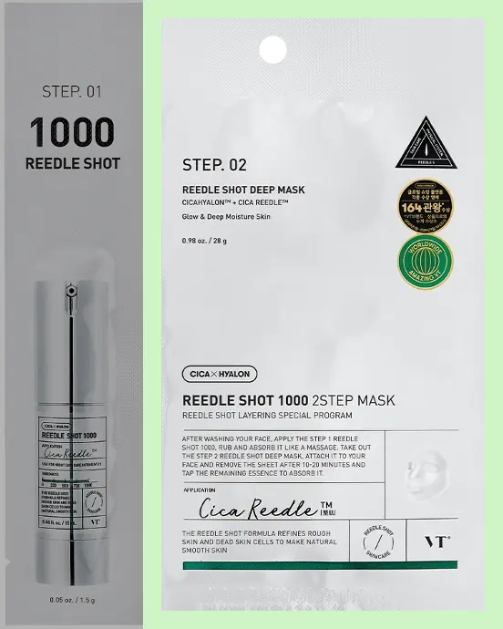 Шаг 2 двухэтапной маски VT Cosmetics REEDLE SHOT 1000 2-STEP MASK