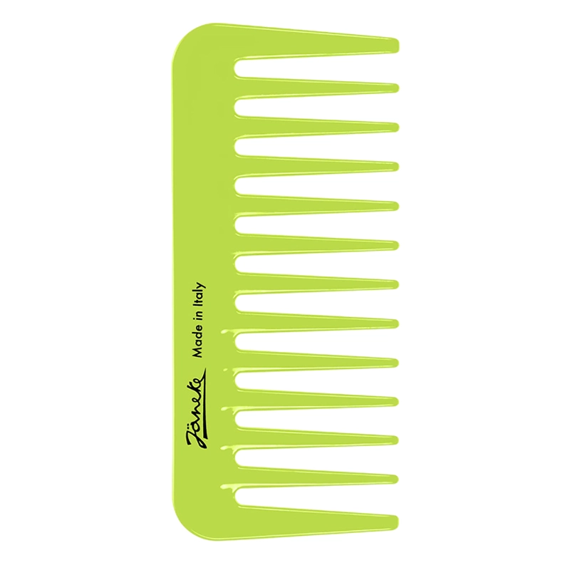 Гребень для волос неоново-салатовый - Janeke Mini Supercomb With Wide Teeth - фото N1