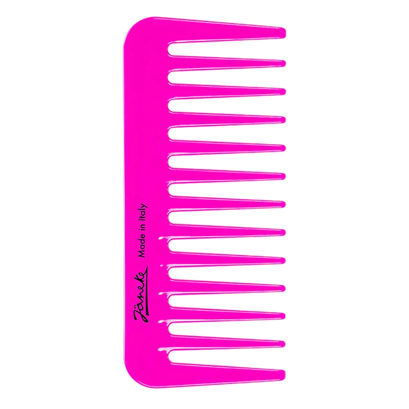 Гребень для волос неоново-розовый - Janeke Mini Supercomb With Wide Teeth - фото N1