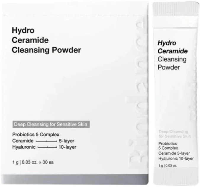 Энзимная пудра для очищения кожи лица с керамидами - BIODANCE Hydro Ceramide Cleansing Powder, 30 саше по 1 г - фото N1