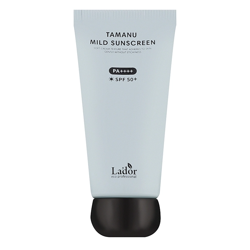 Сонцезахисний м'який крем з маслом таману - La'dor Tamanu Mild Sunscreen SPF 50+, 50 мл - фото N2