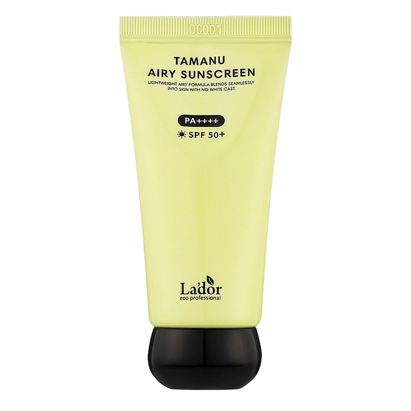 Сонцезахисний легкий крем з маслом таману - La'dor Tamanu Airy Sunscreen SPF 50+, 50 мл - фото N2